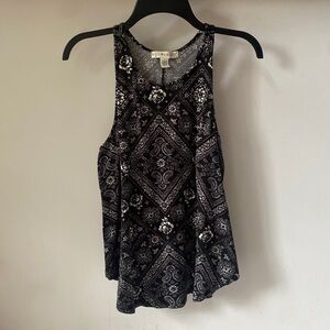 Eye Candy Black and Gray Patterned Top